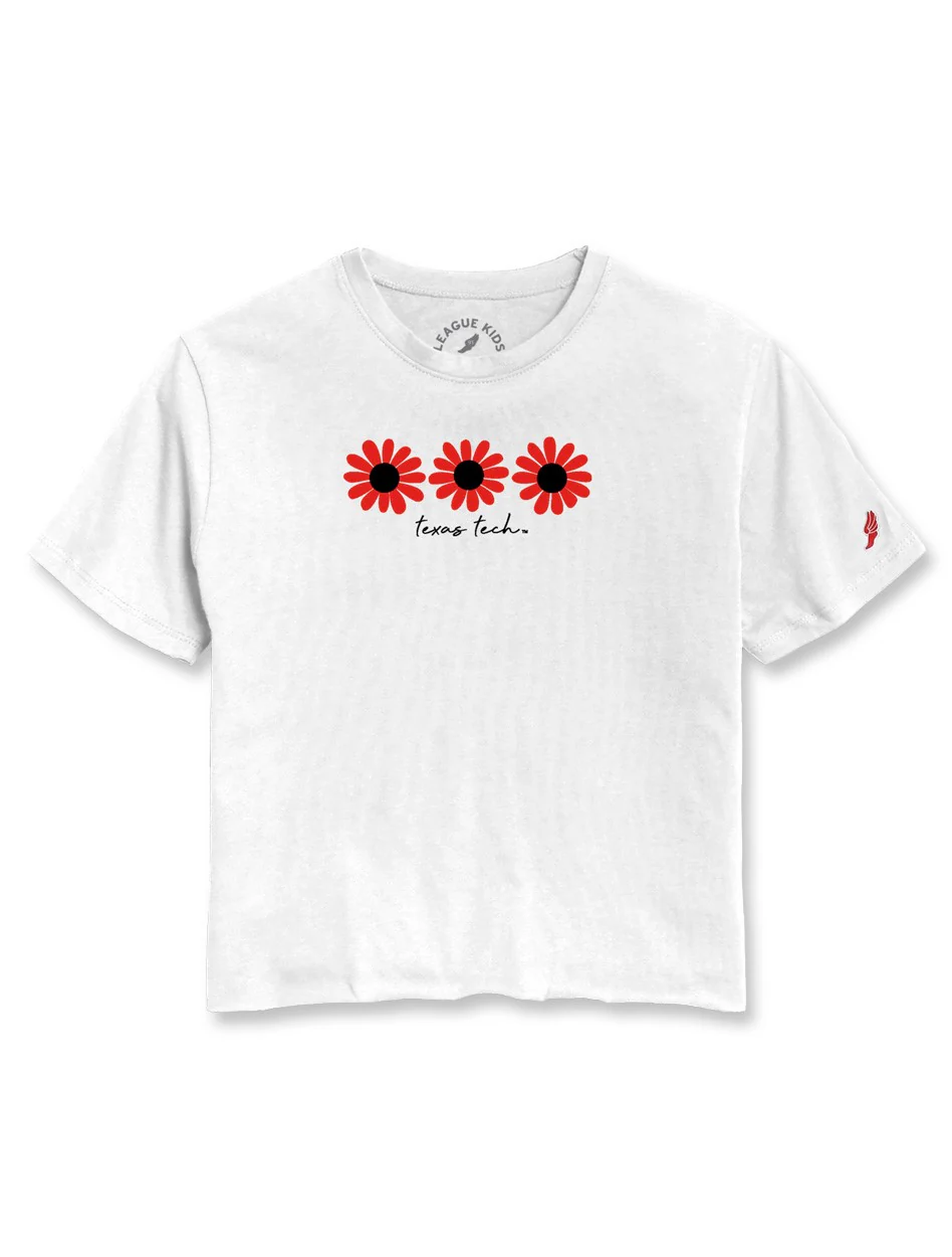 Texas Tech "Oopsie Daisy" Youth Crop Top
