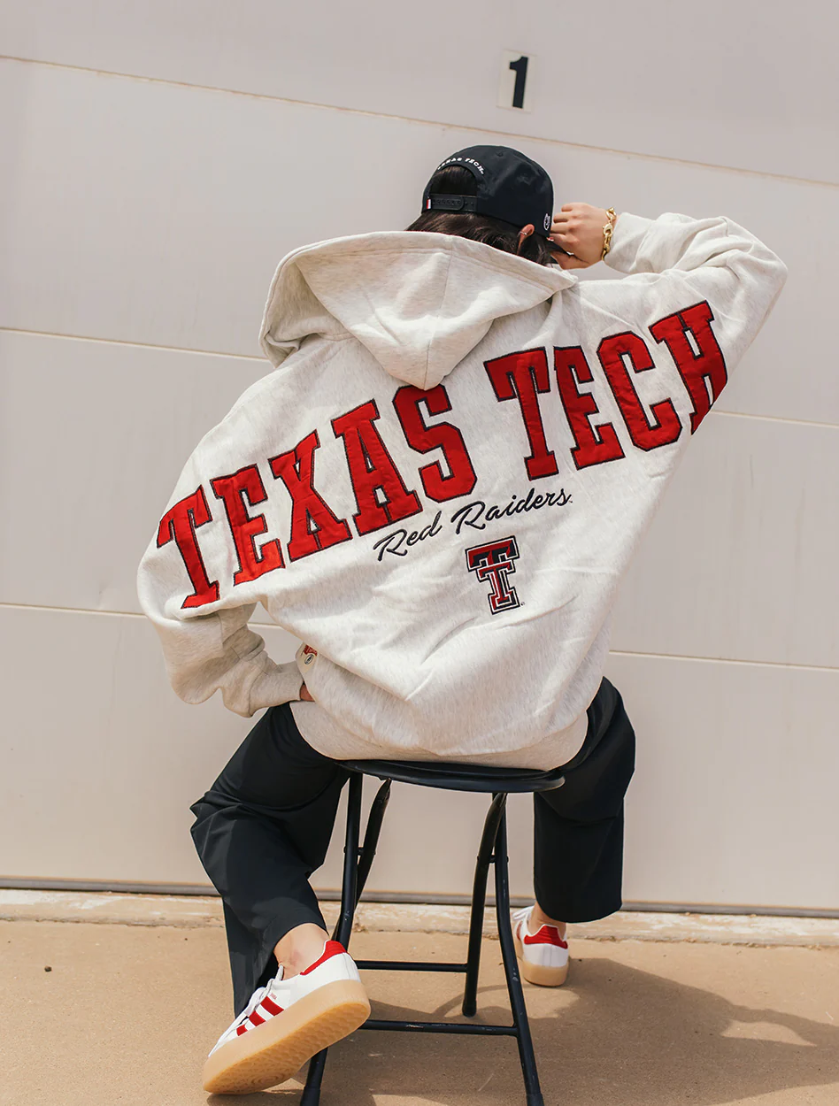 Texas Tech Press Box "Fairborne" Oversized Full Zip Hoodie - Image 4