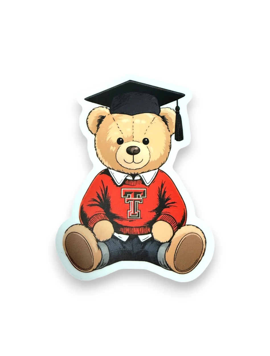 Texas Tech "Proud Graduate" Bear Decal