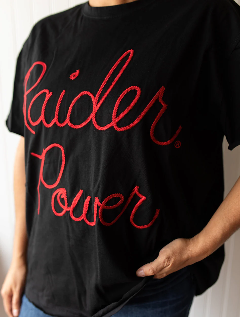Texas Tech "Raider Power" Chain Stitch Roll Edge Tee - Image 2