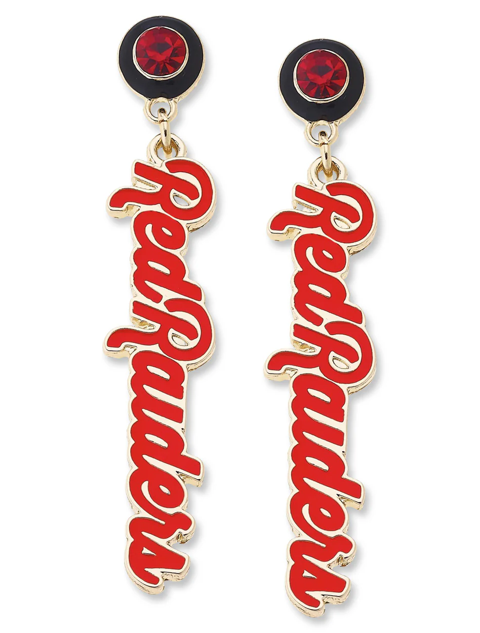 Texas Tech Red Raiders "Autograph" Enamel Earrings