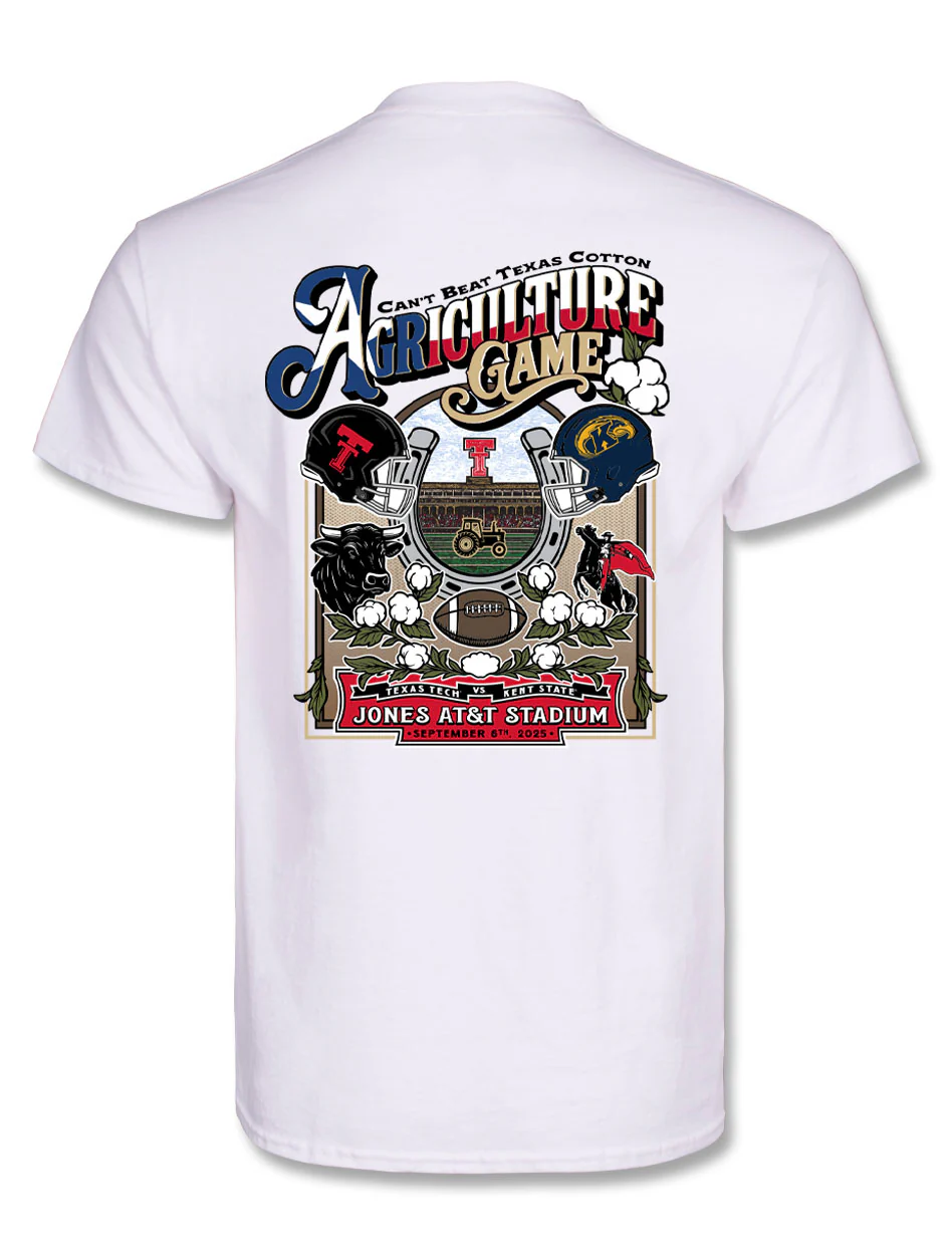 Texas Tech vs. Kent State 2025 "Celebrate Agriculture" Gameday T-Shirt