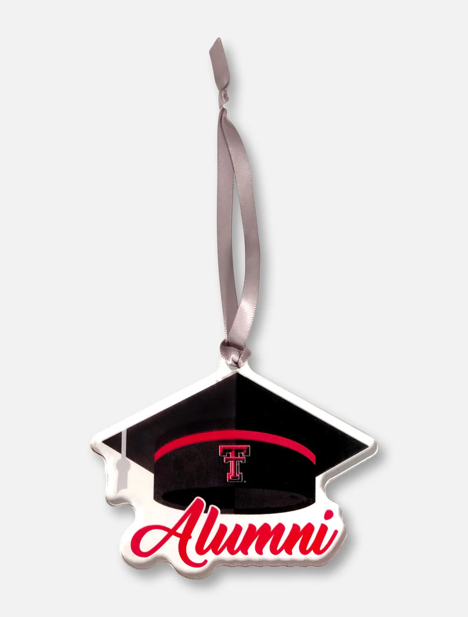 Texas Tech Red Raiders Double T Alumni with Graduation Cap Ornament