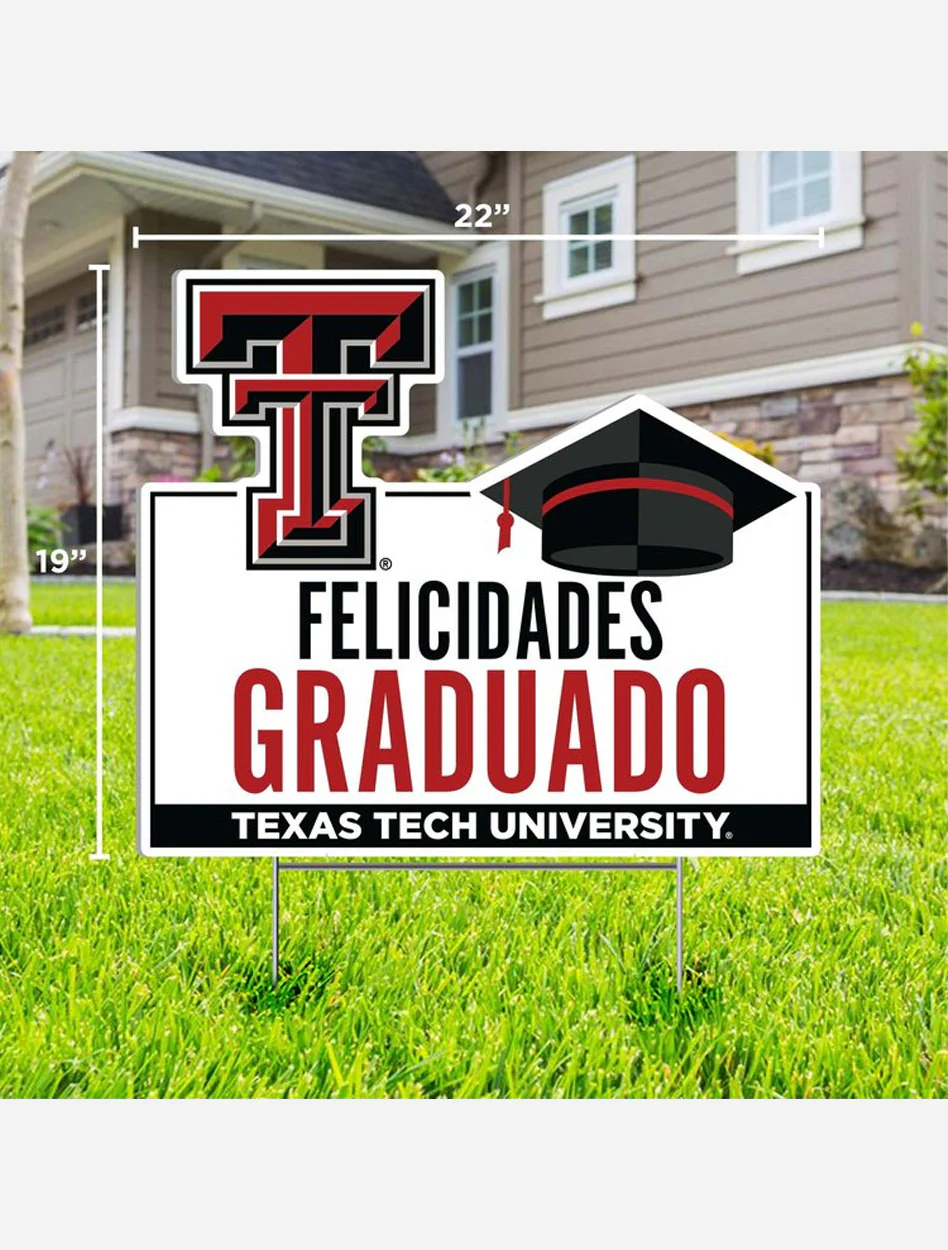 Texas Tech Red Raiders "Felicidades Graduado" Lawn Sign