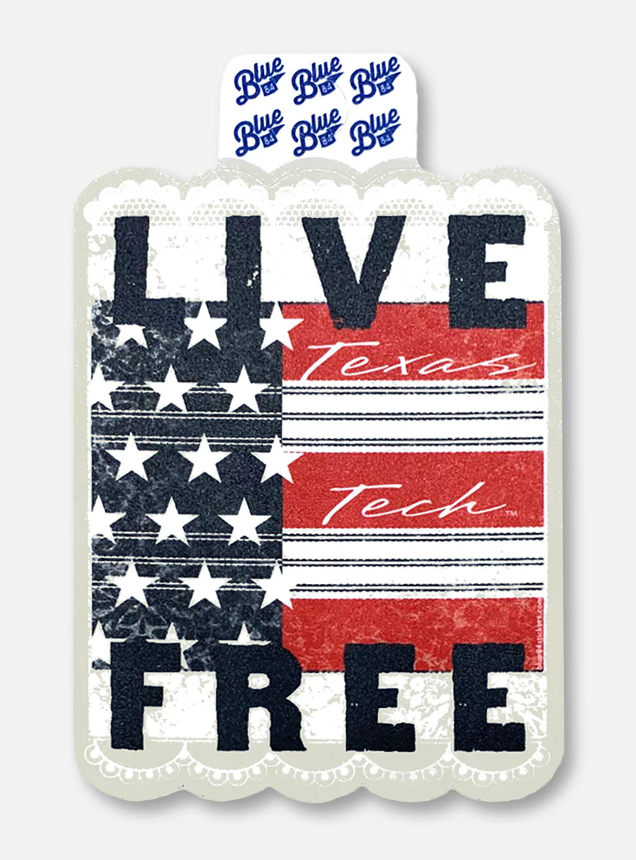 Texas Tech Red Raiders "Live Free Garter Toss" Decal