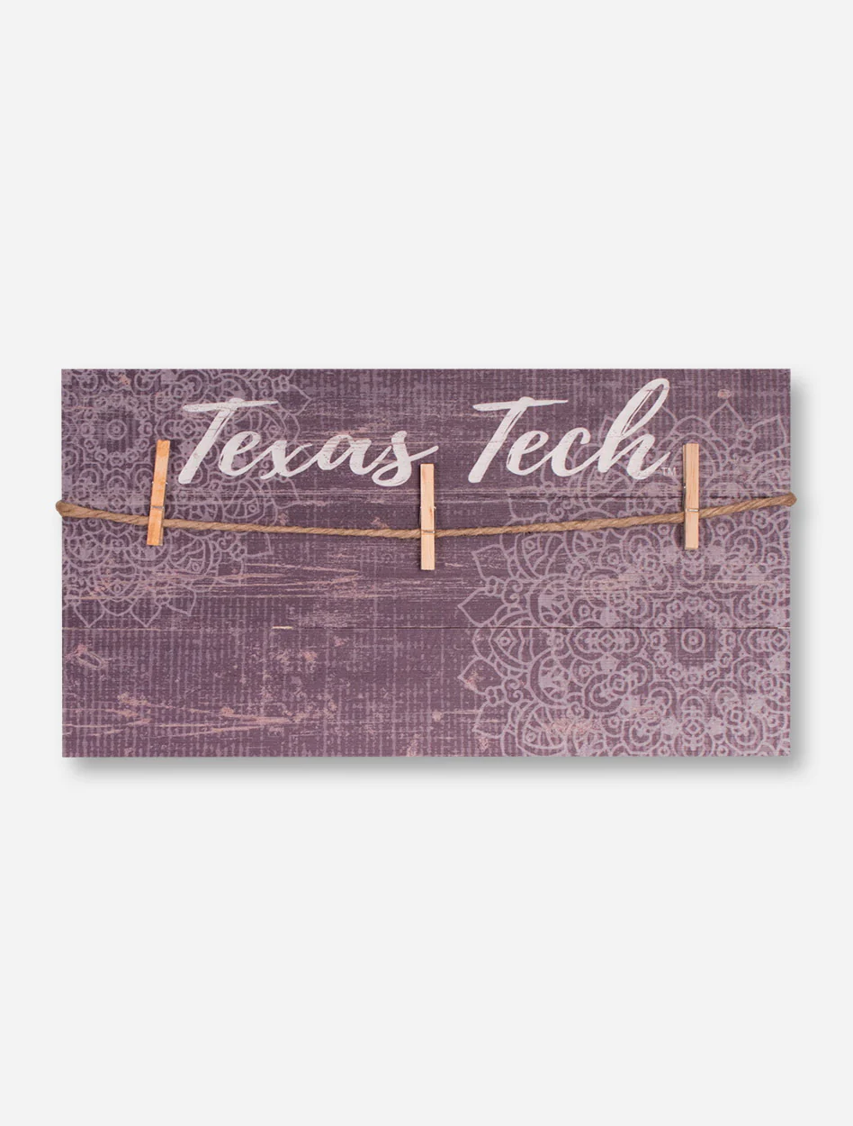 Texas Tech Red Raiders Mandala Plank Picture Hanger
