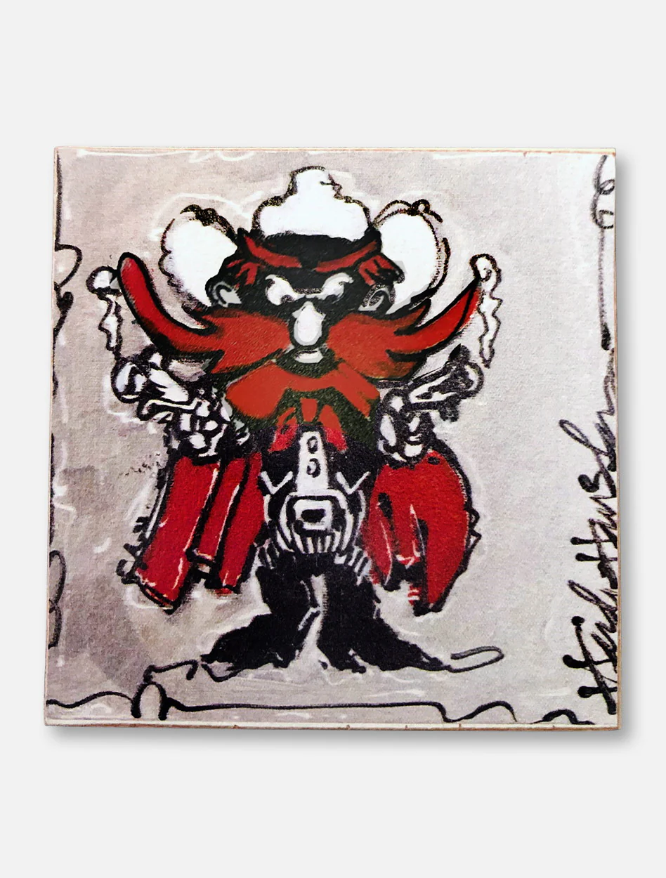 Texas Tech Red Raiders Raider Red Wood Magnet