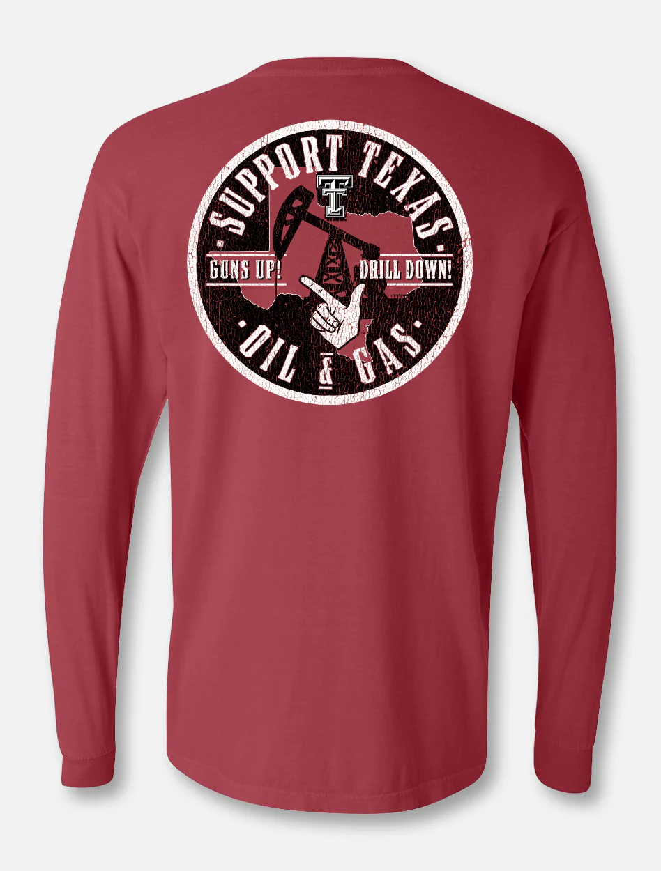 Texas Tech Red Raiders Support West Texas Oil and Gas Long Sleeve T-Shirt - Image 3