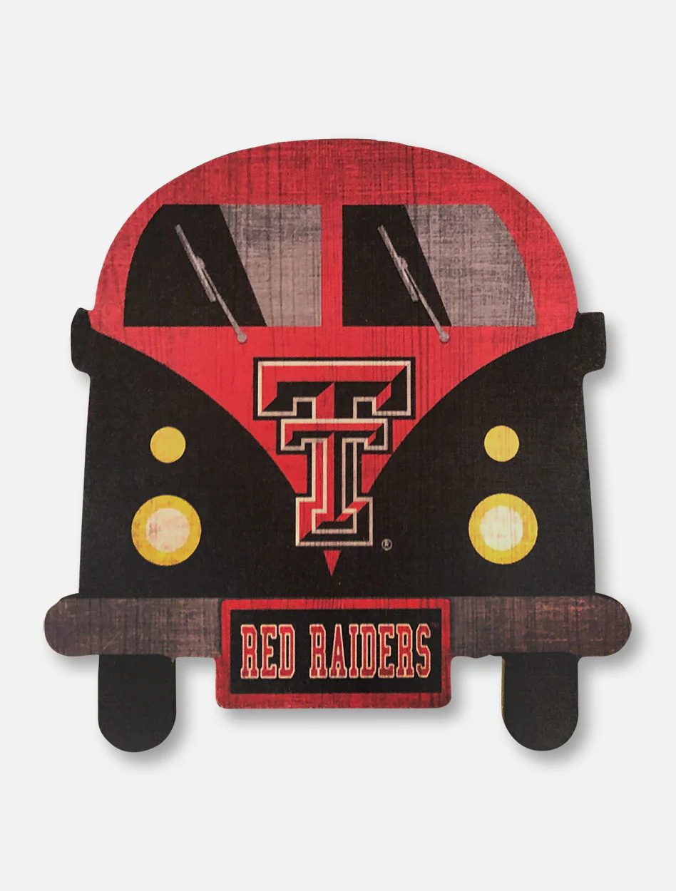 Texas Tech Red Raiders Team Bus Wood Sign