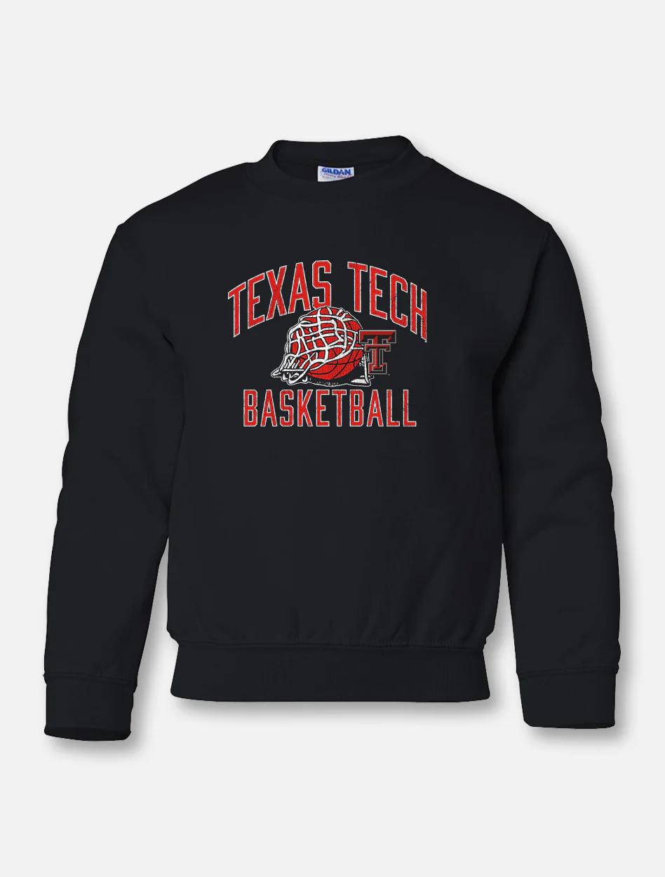 Texas Tech "Rip it" Basketball YOUTH Crew Sweatshirt