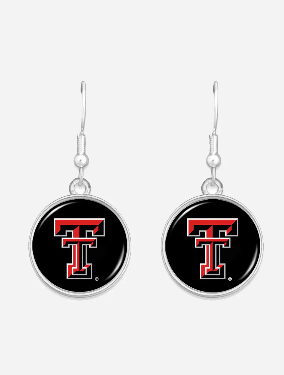 Texas Tech Round Double T "Leah" Earrings