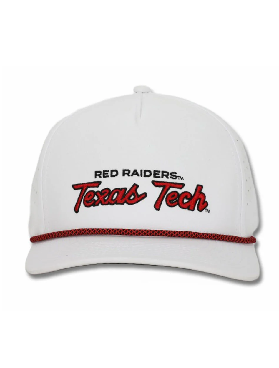 Dark Horse Texas Tech "SL Script" White Corded Sport Snapback Cap - Image 2