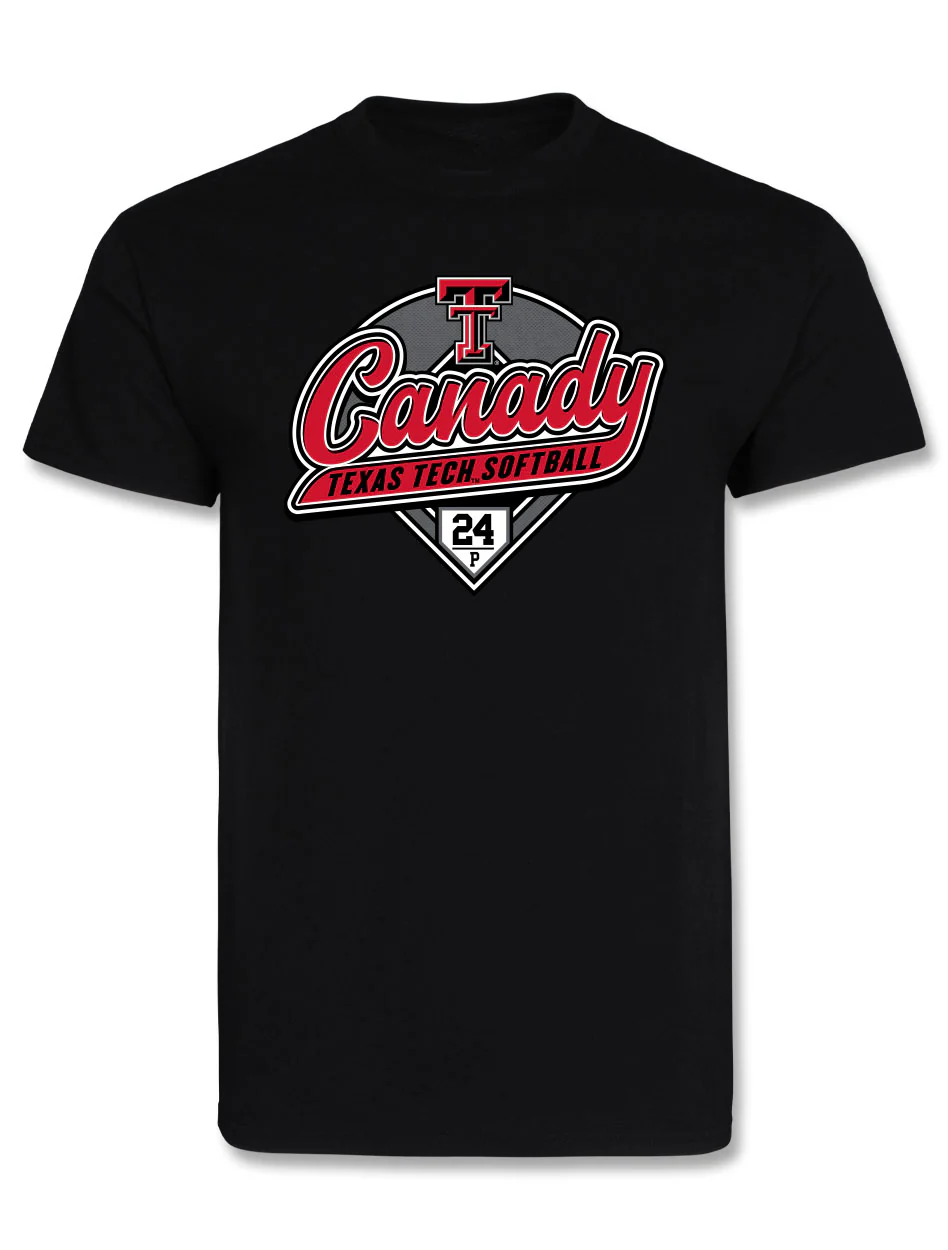 Texas Tech "Softball Canady Script" Short Sleeve Short Sleeve T-Shirt
