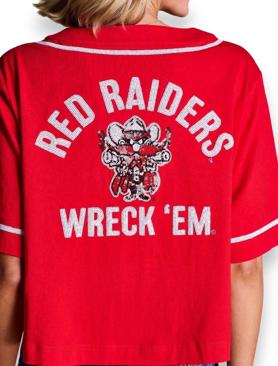 Texas Tech Stewart Simmons "The Outfield" Sequin Jersey - Image 5