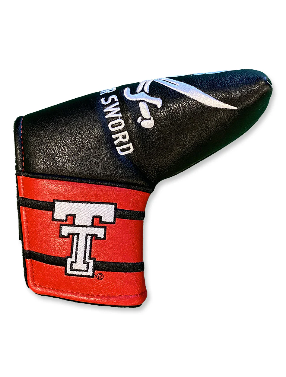 Texas Tech Dark Horse "Swing Your Sword" Golf Blade Putter Cover - Image 2