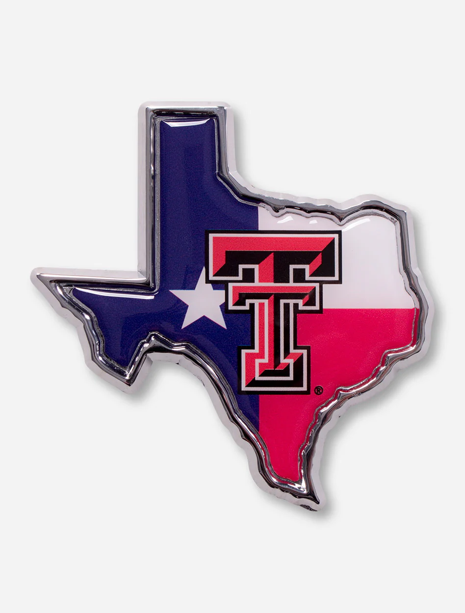 Texas Tech Texas Flag and Double T Emblem