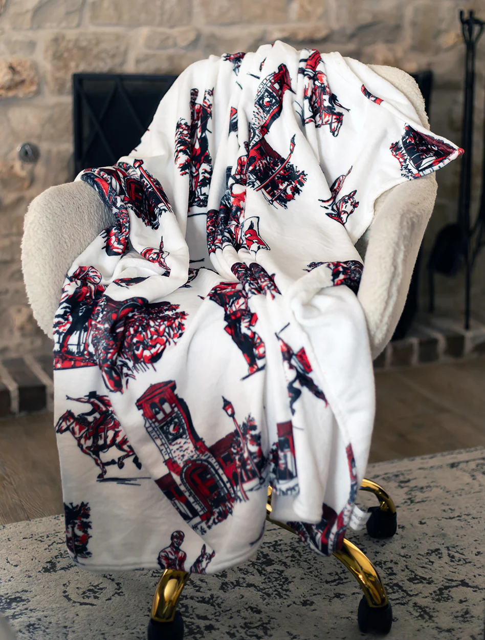 Texas Tech Toile Pattern Flannel Blanket