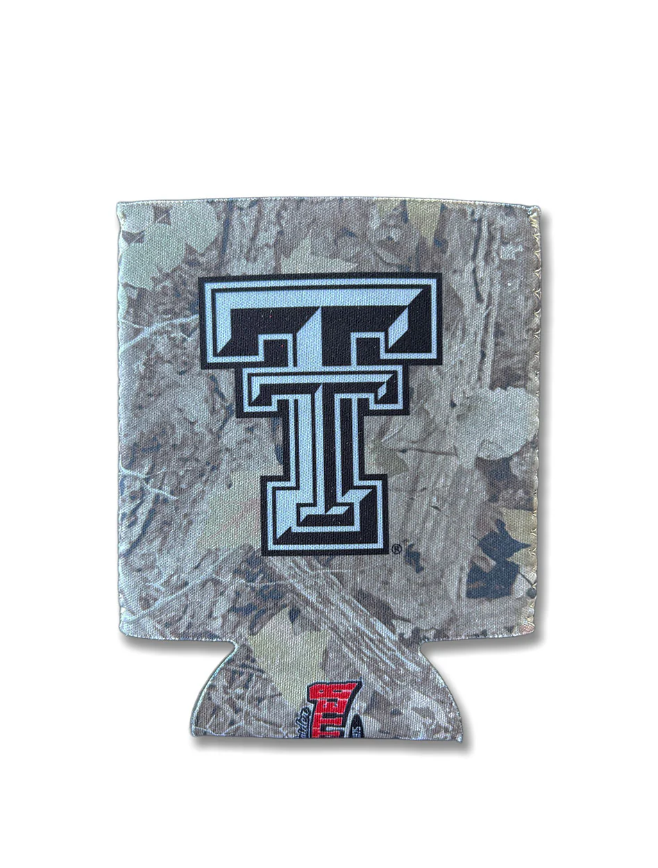 Texas Tech Washed Camo "Double T" Can Cooler