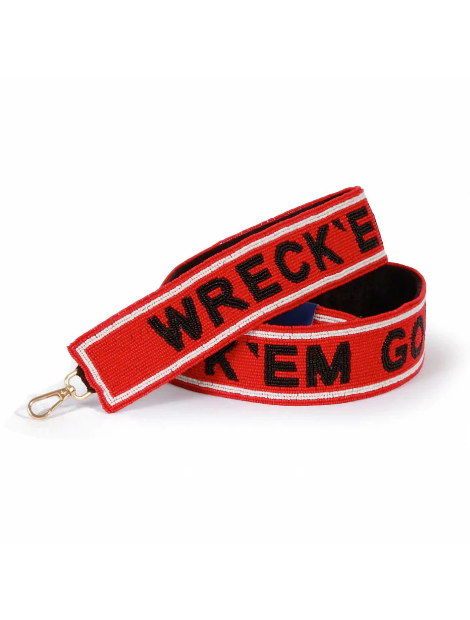 Texas Tech Wreck'em Beaded Purse Strap