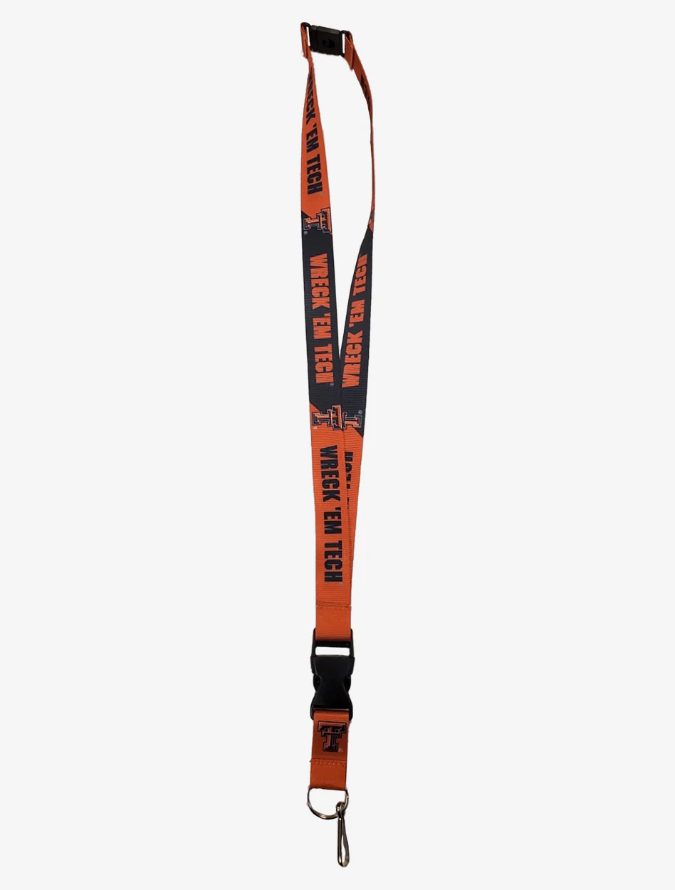 Texas Tech "Wreck'em" Slogan Lanyard