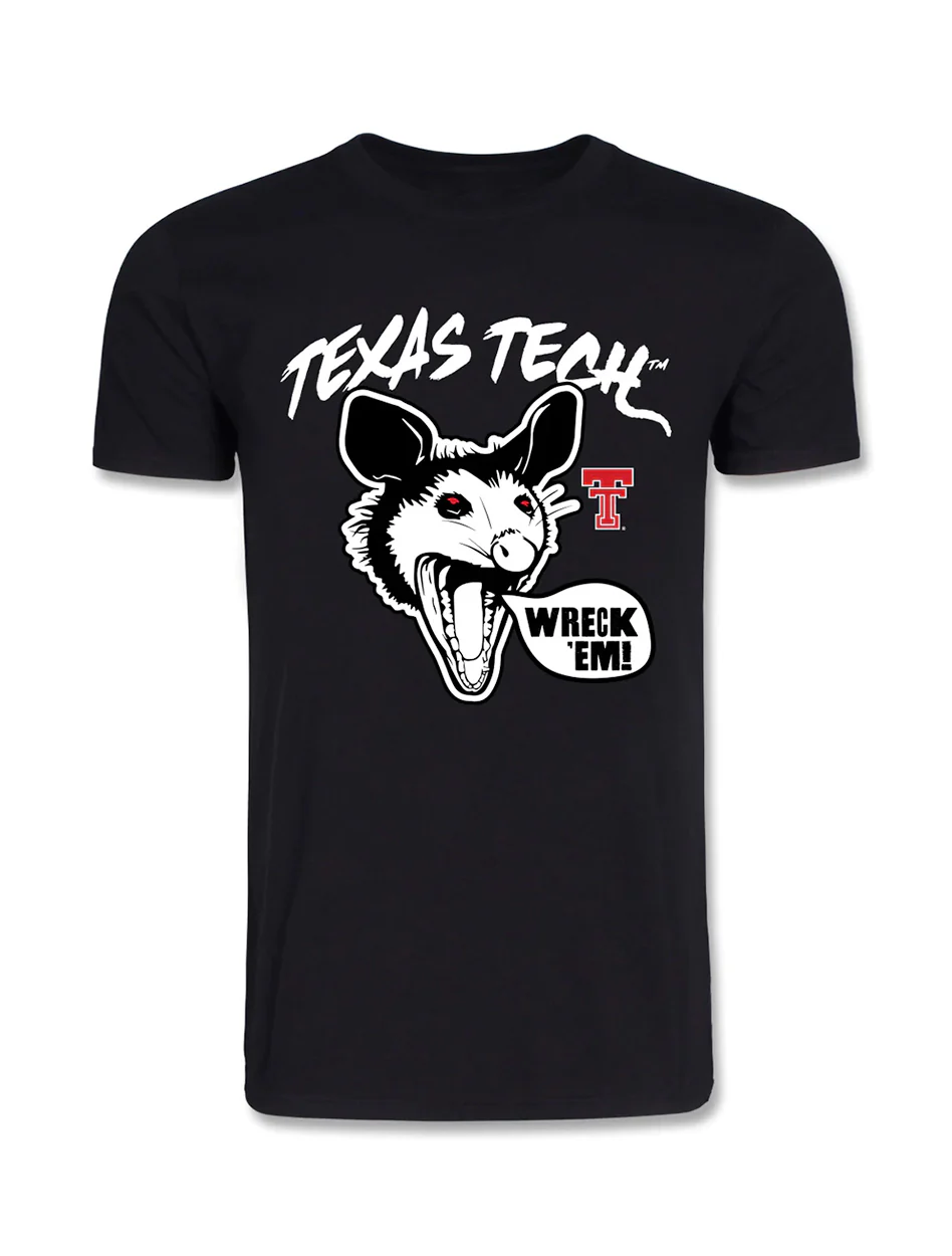 Texas Tech YOUTH "Wreck'Em Possum" Black T-Shirt