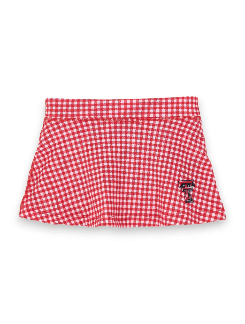 Texas Tech Zoozatz Toddler Gingham Flow Skirt