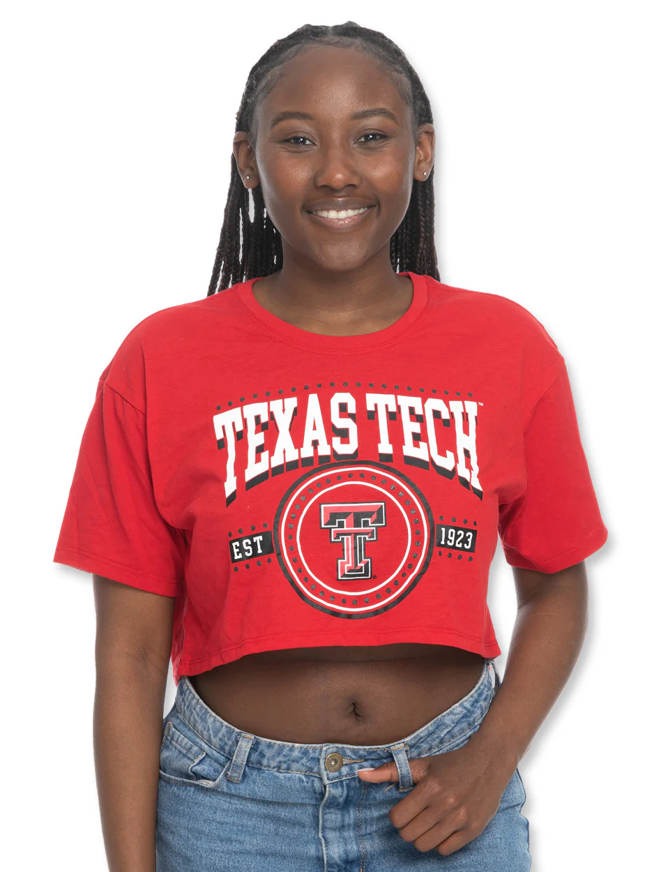 Texas Tech Zoozatz "Upper Classmate" Boxy Crop Top