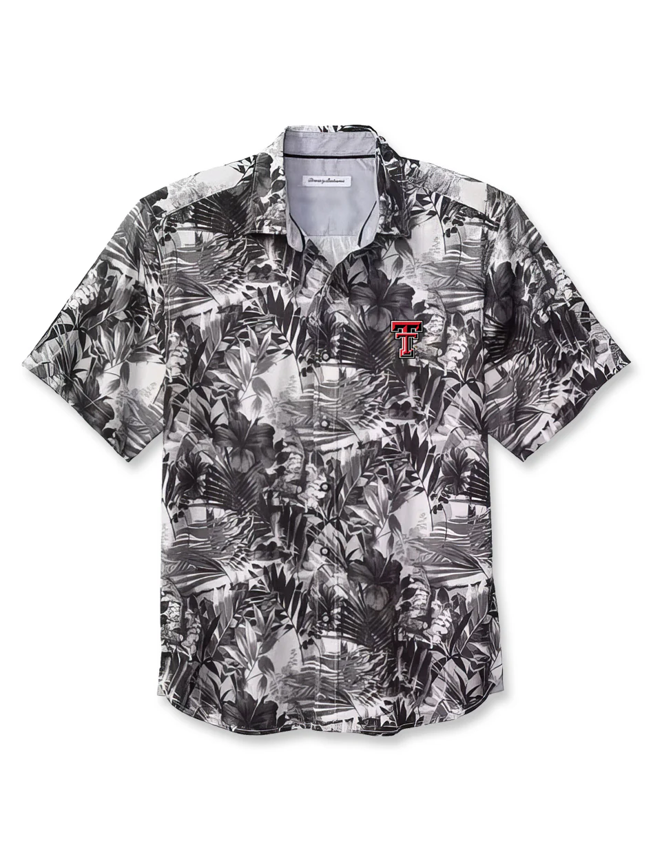 Tommy Bahama Texas Tech Sport Electric Blooms Camp Shirt