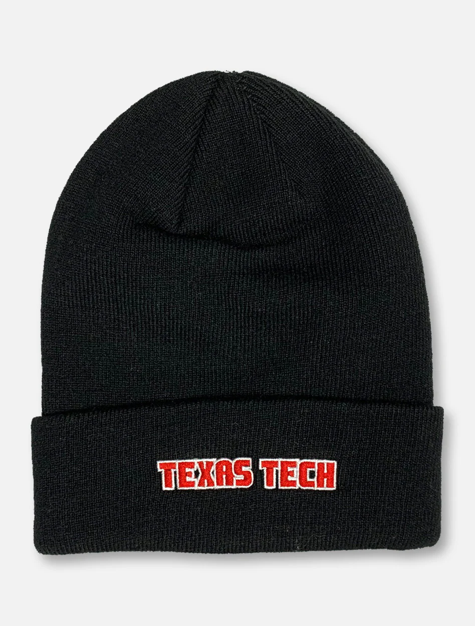 Top of the World Texas Tech Red Raiders Double T Classic Cuffed Knit Beanie - Image 4