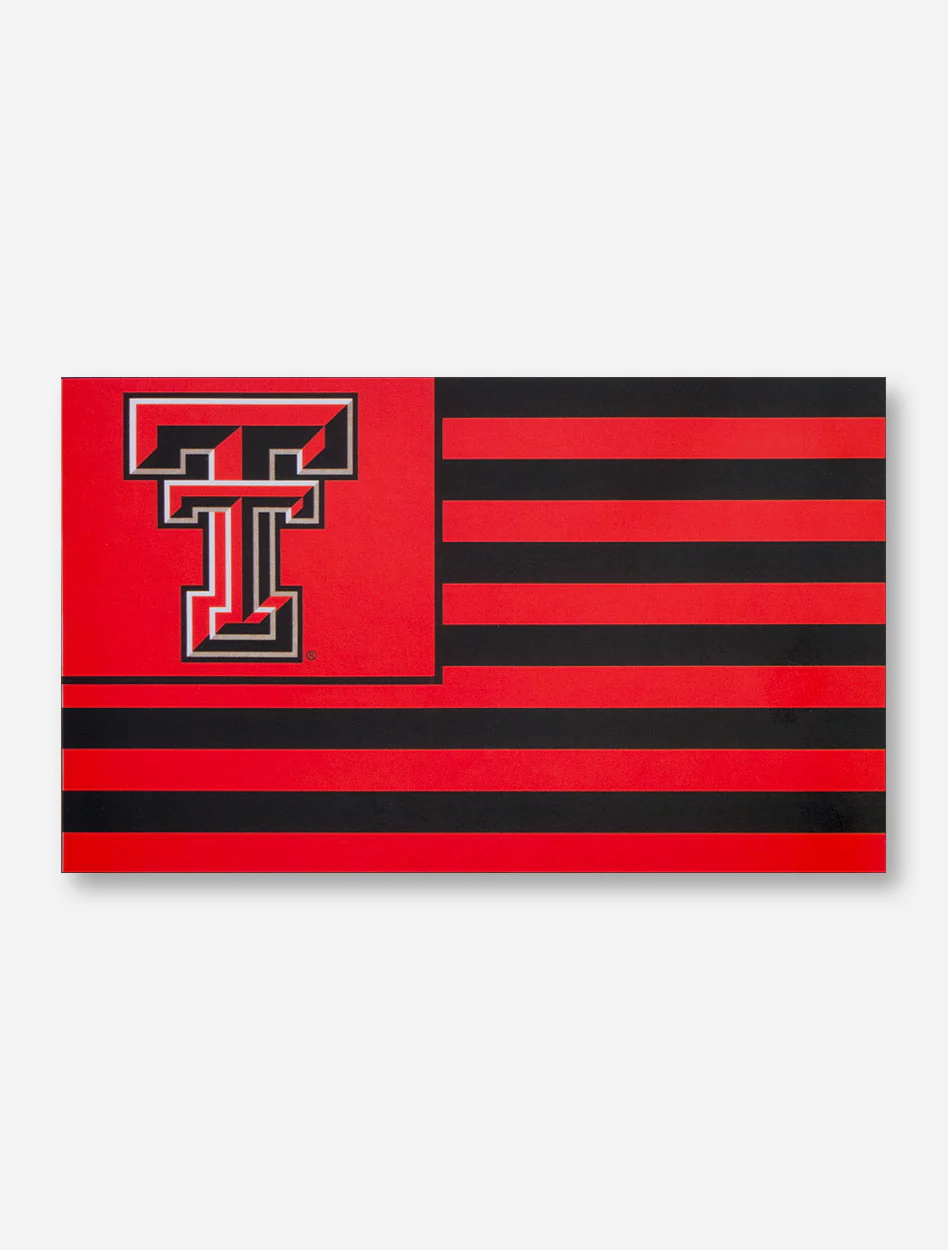 United States of TTU Black & Red 3' x 5' Silk Screen Flag