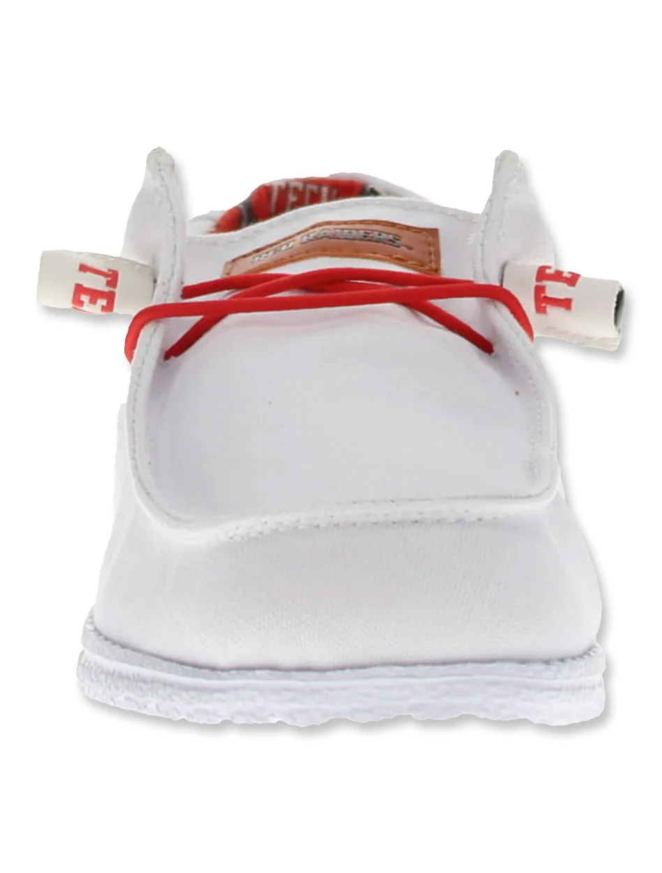 Vaccari Texas Tech "Kate" Women's White Canvas Shoe - Image 4