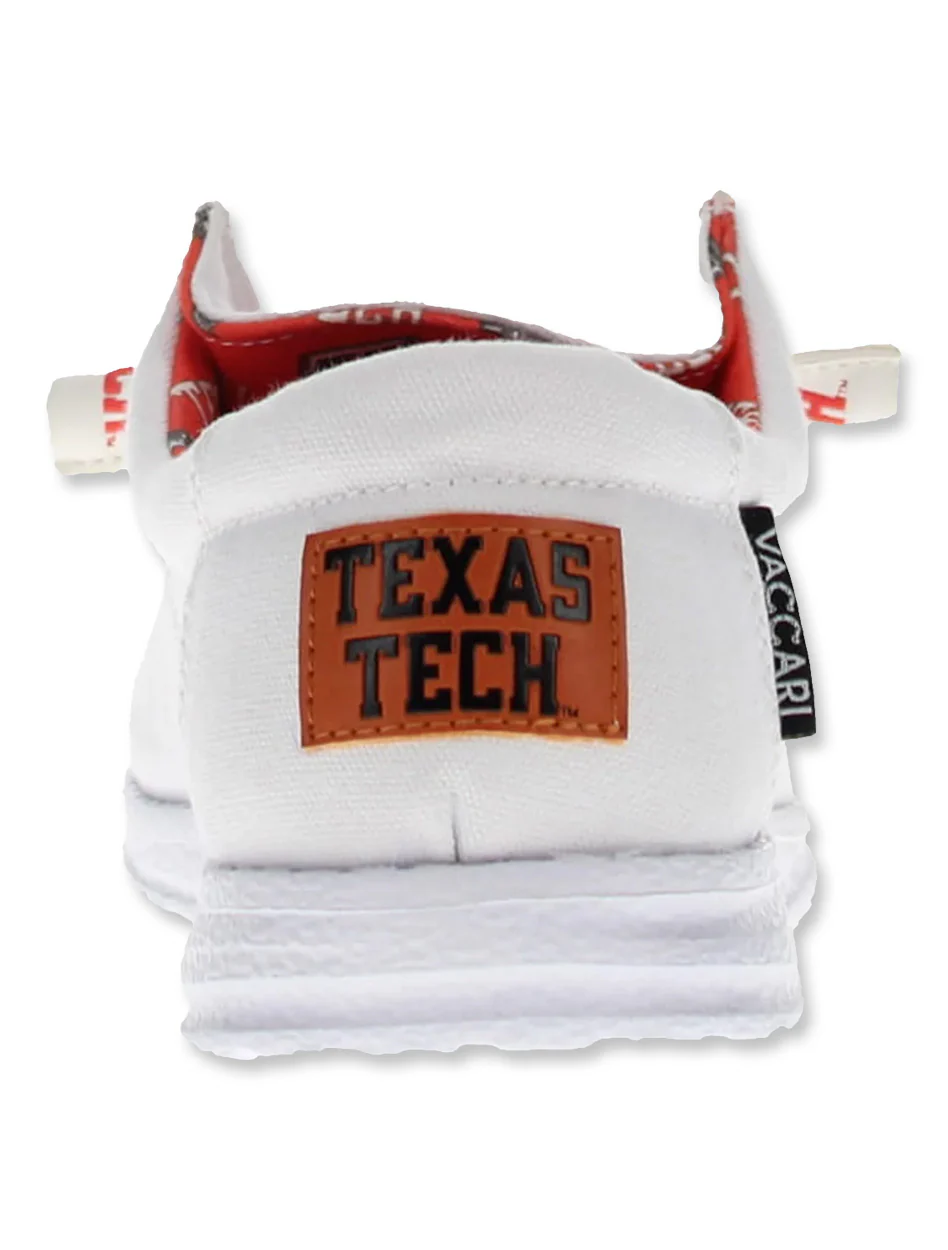 Vaccari Texas Tech "Kate" Women's White Canvas Shoe - Image 5