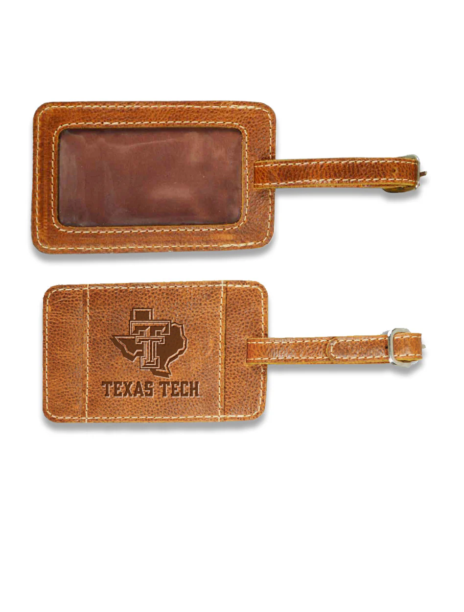 Westbridge Texas Tech Pride Logo Leather Luggage Tag