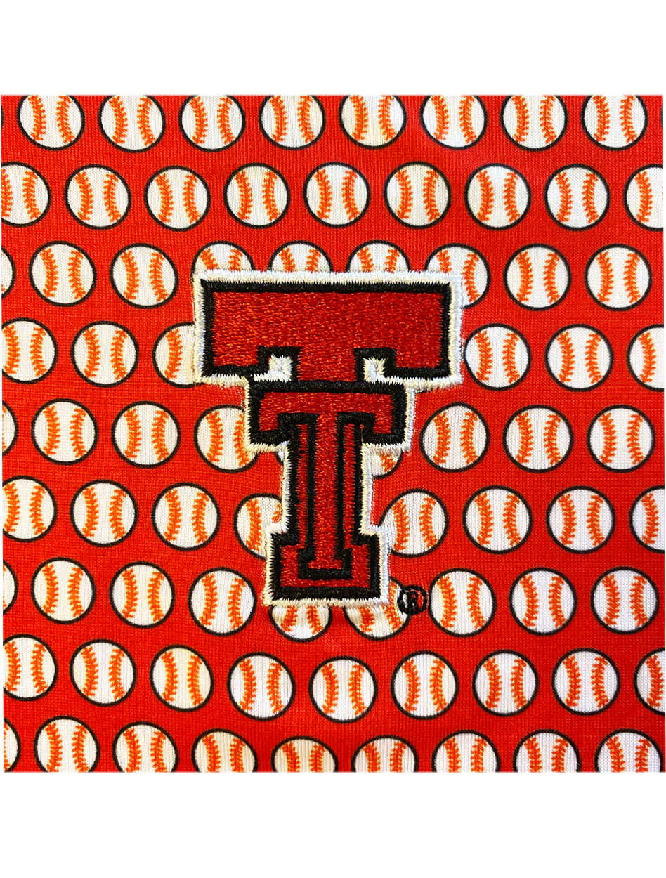 Texas Tech Dark Horse "Baseball All Over" Premium Red Polo - Image 2