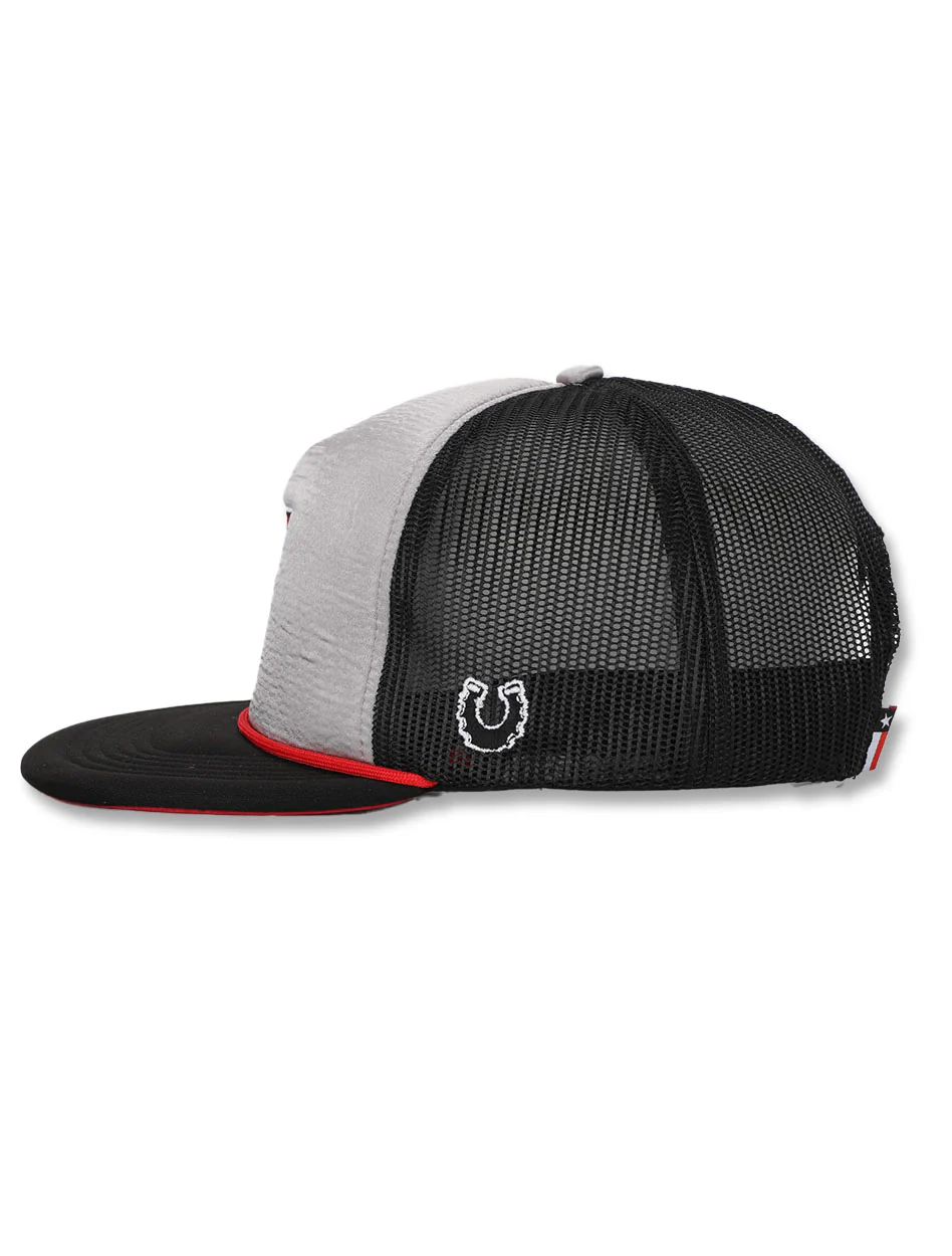 Texas Tech Dark Horse "Throwback RR" Silver Trucker Snapback Cap - Image 3