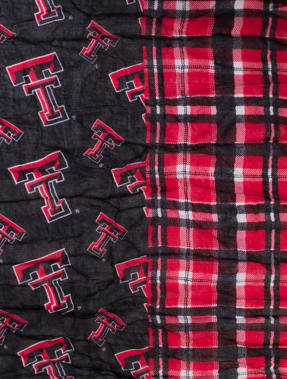 ZooZatz Texas Tech Double T Plaid Infinity Scarf - Image 2